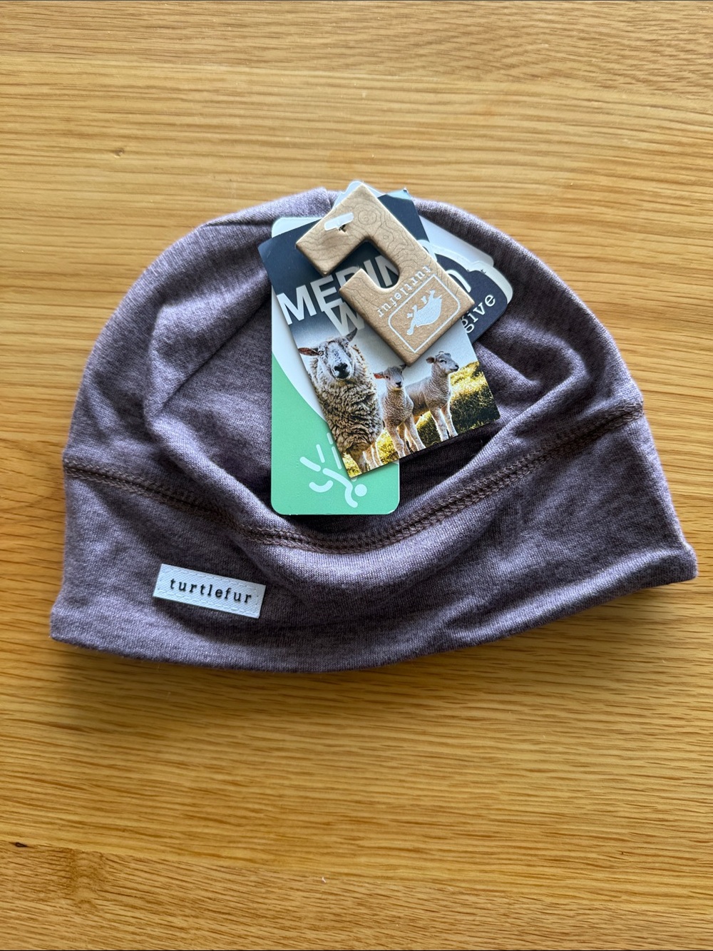 Turtlefur Lightweight Heather Purple Beanie Hat